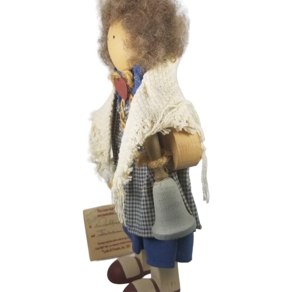 Vintage Lizzie High Margaret Bowman 1987 Collectible Wood Doll, Handmade Signed - Picture 4 of 15
